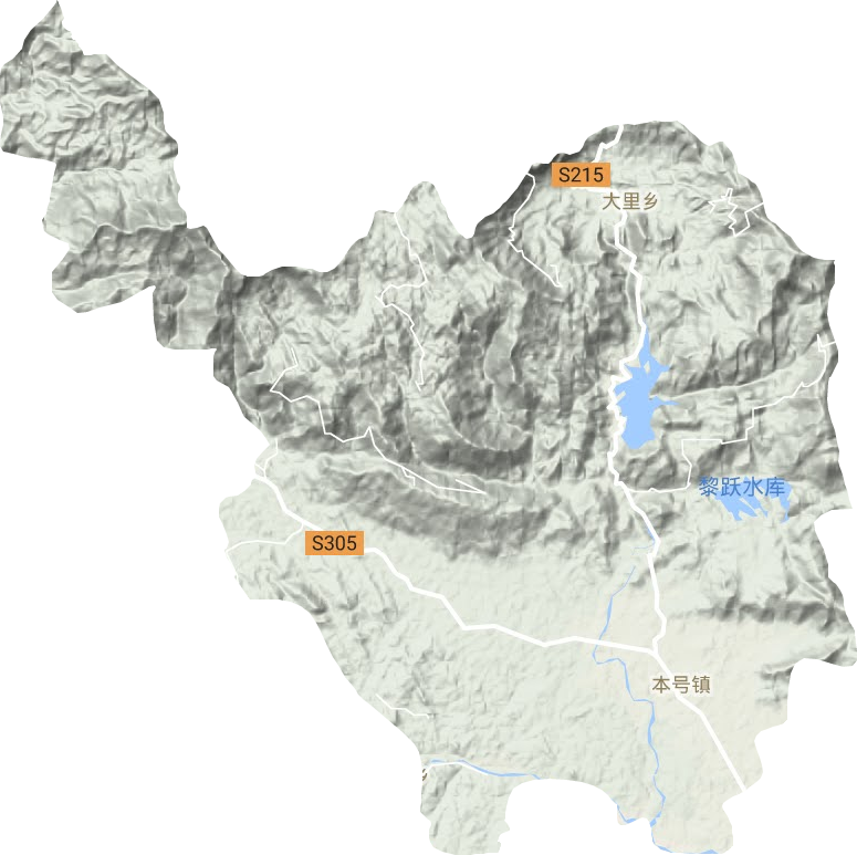 本號(hào)鎮(zhèn)地形圖