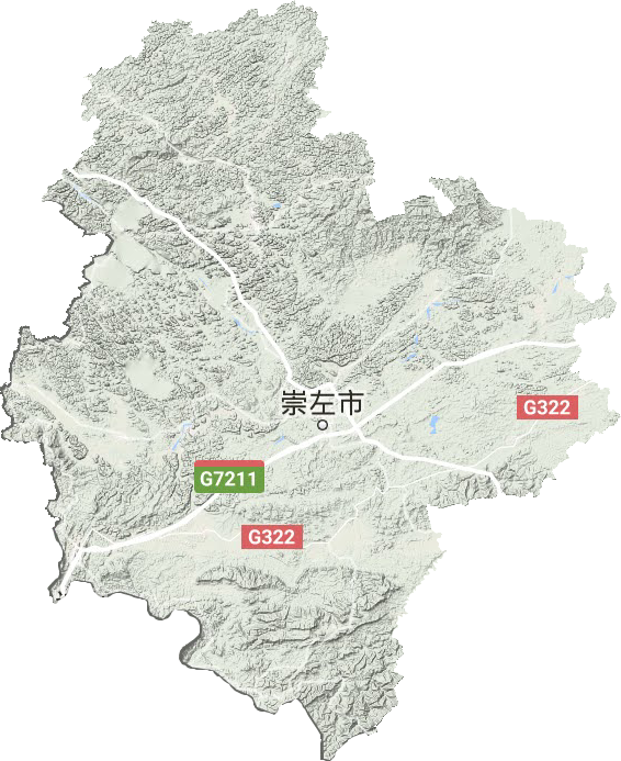 崇左市地形圖