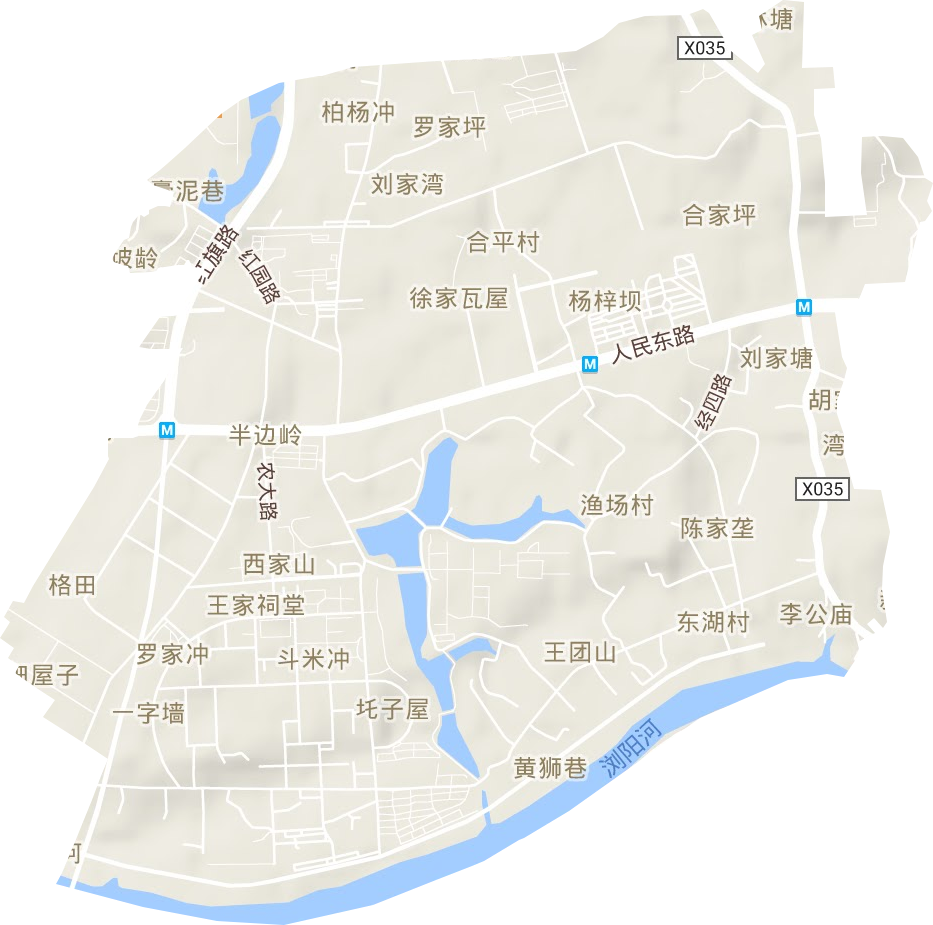 東湖街道地形圖
