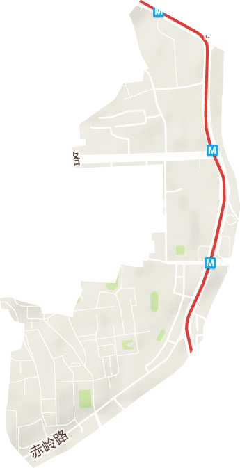 金盆嶺街道地形圖