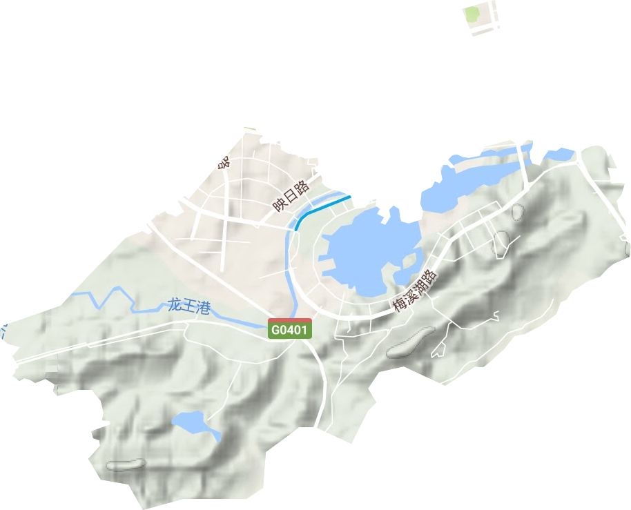 梅溪湖街道地形圖