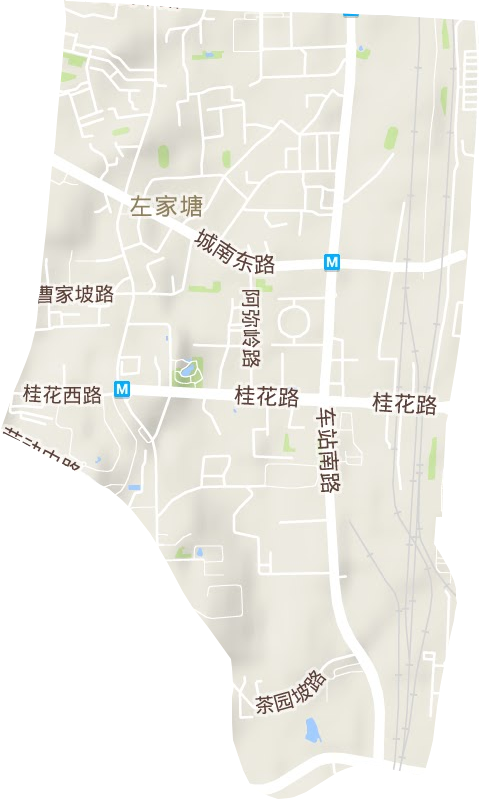 左家塘街道地形圖