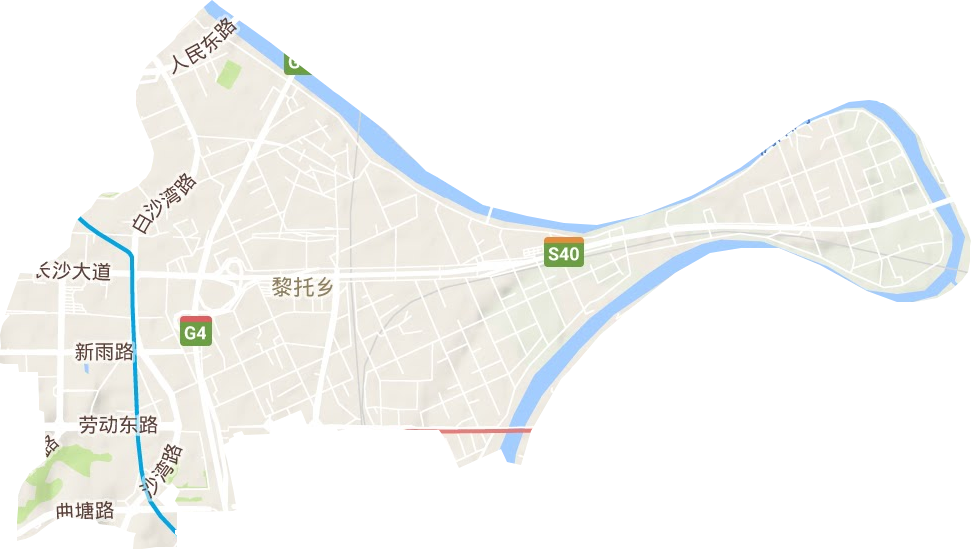 黎托街道地形圖