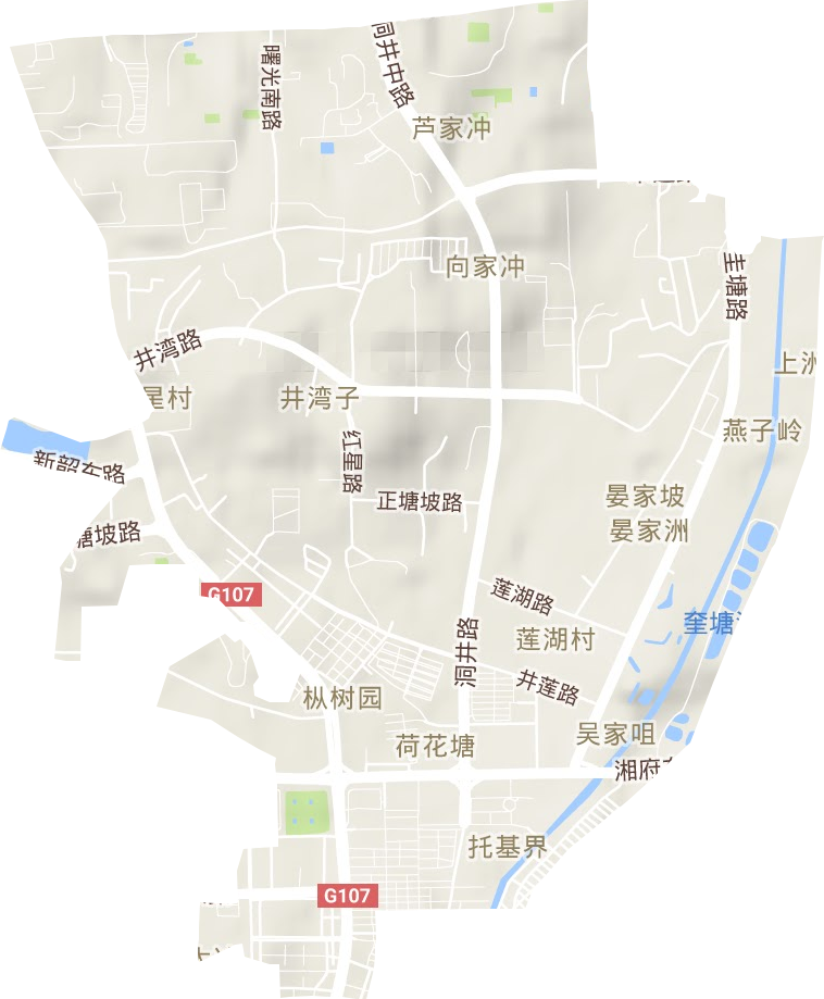 井灣子街道地形圖