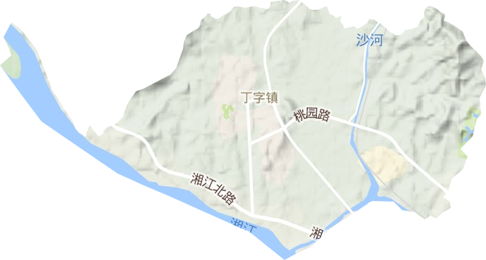 丁字灣街道地形圖