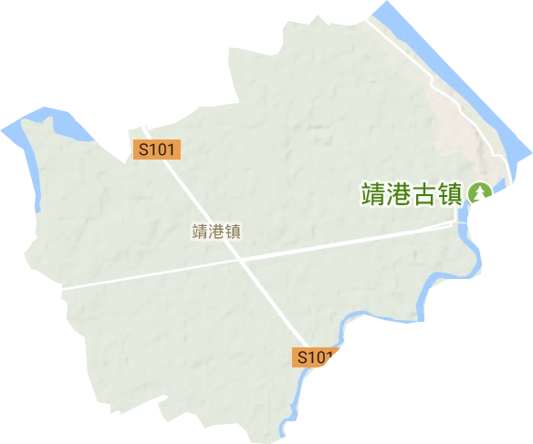 靖港鎮地形圖