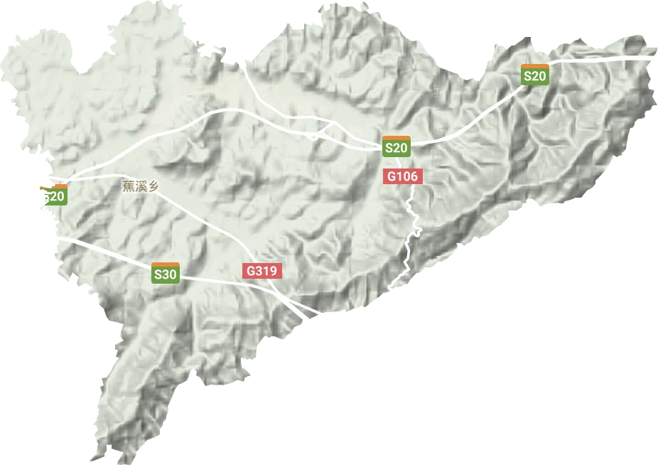 蕉溪鄉地形圖