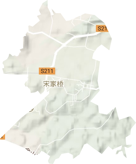 宋家橋街道地形圖