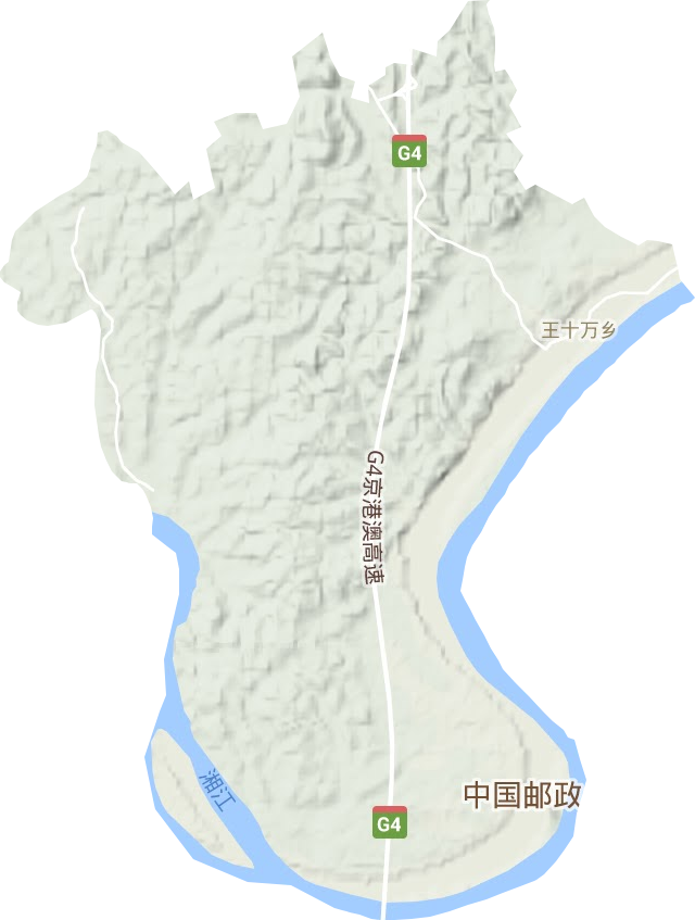 王十萬鄉地形圖
