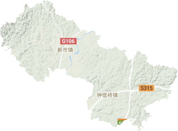 新市鎮地形圖