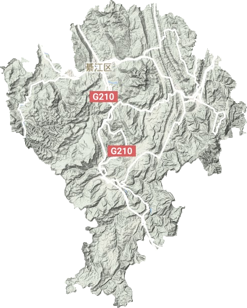 綦江區地形圖