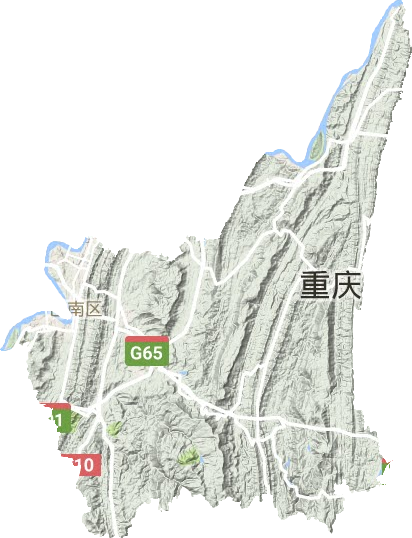 巴南區(qū)地形圖