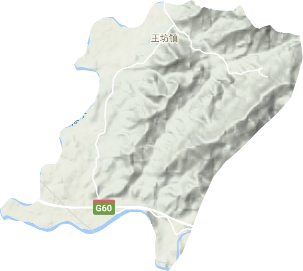 王坊鎮地形圖