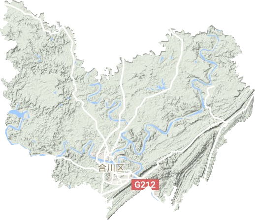 合川區(qū)地形圖