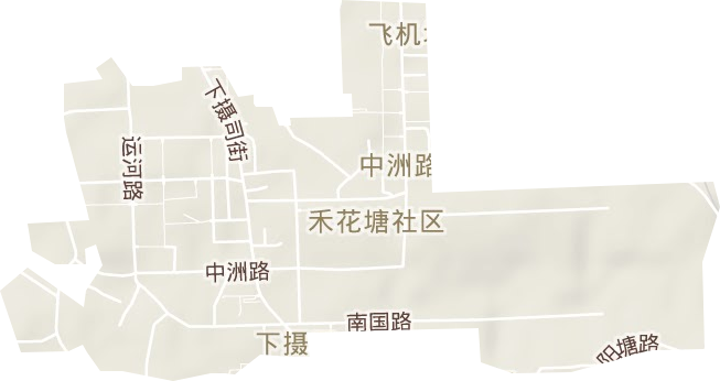 中洲路街道地形圖