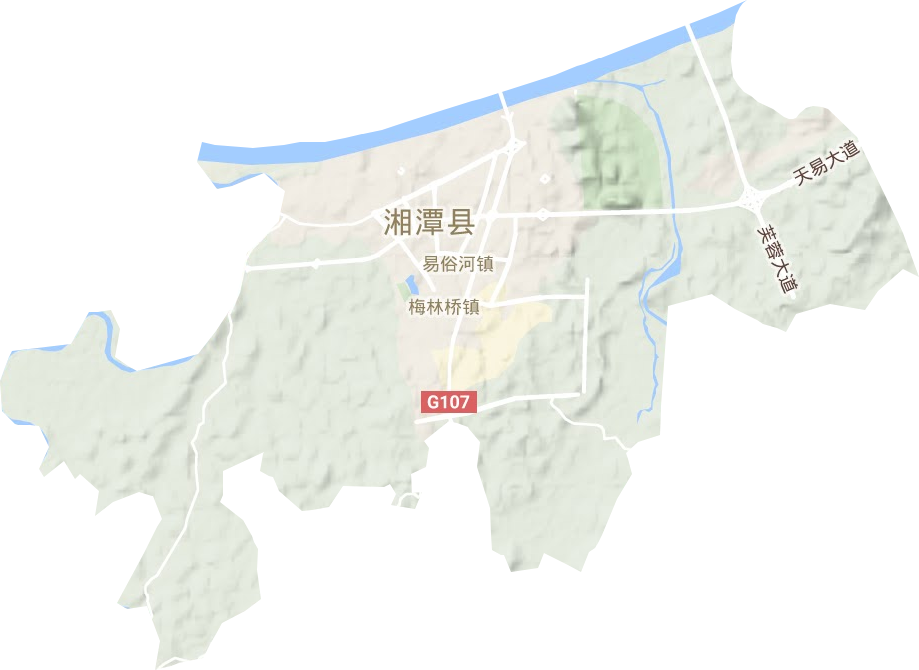 易俗河鎮(zhèn)地形圖