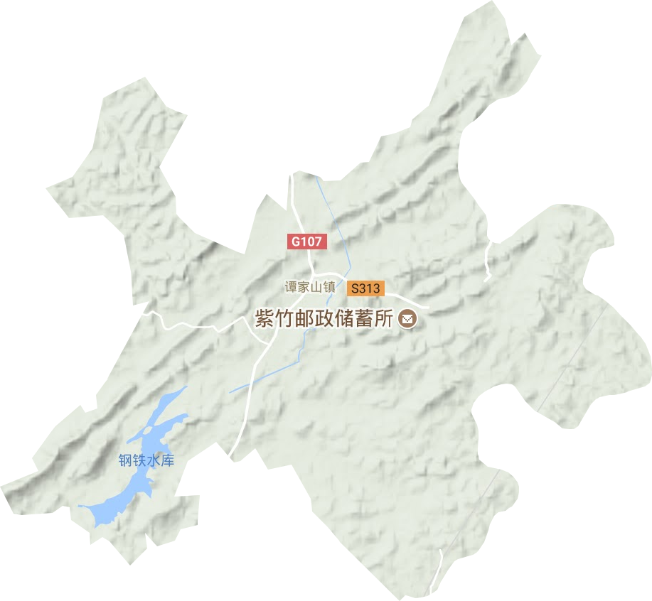 譚家山鎮地形圖