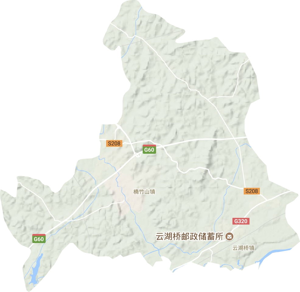 云湖橋鎮地形圖