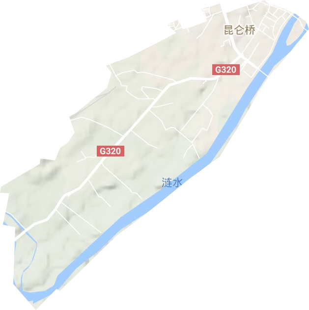昆侖橋街道地形圖