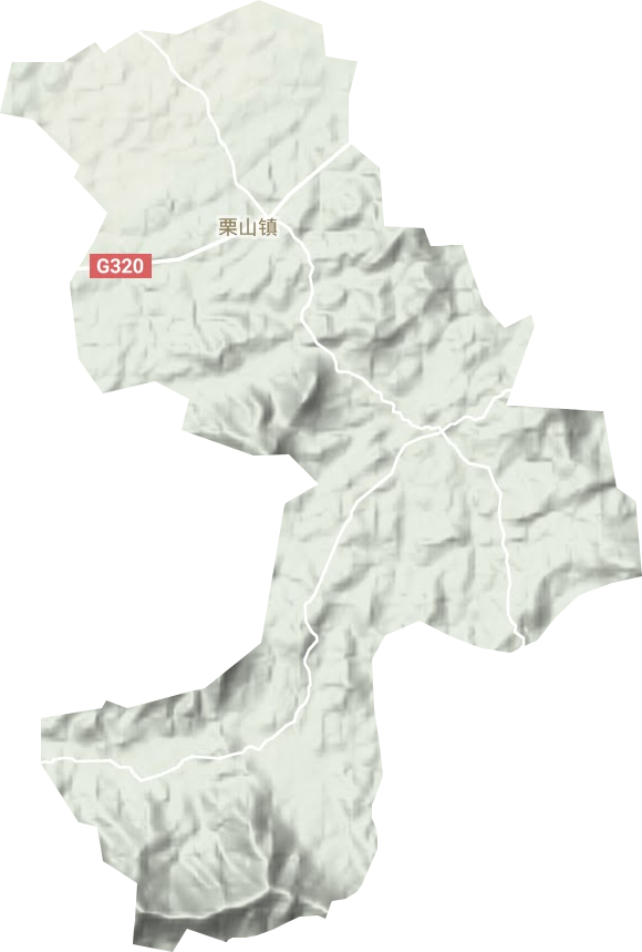 栗山鎮地形圖