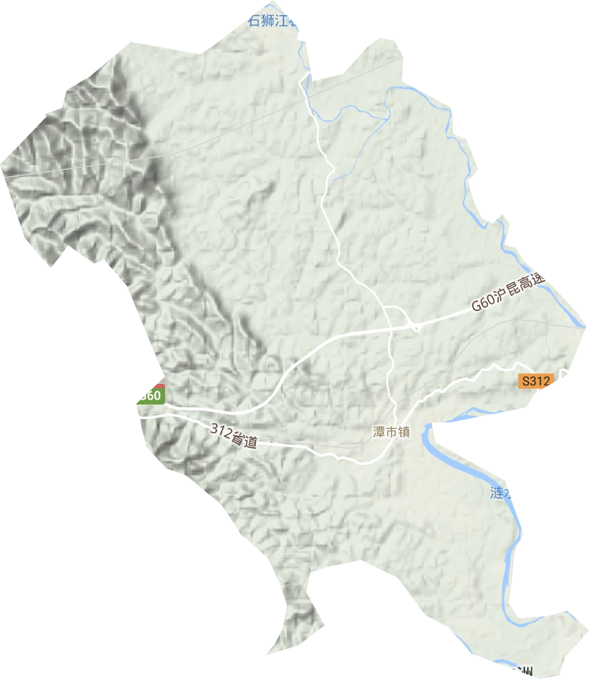 潭市鎮(zhèn)地形圖