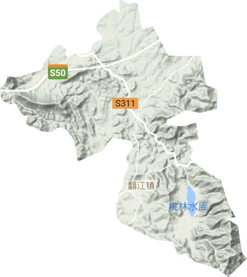 翻江鎮(zhèn)地形圖