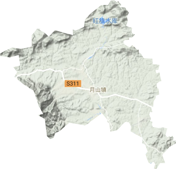 月山鎮地形圖