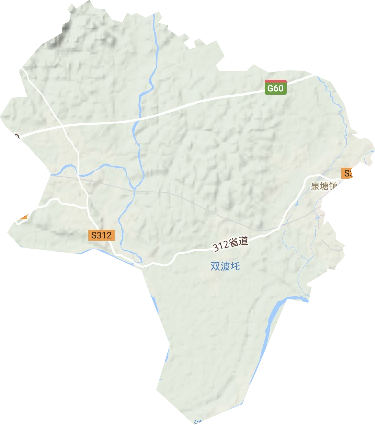 泉塘鎮地形圖