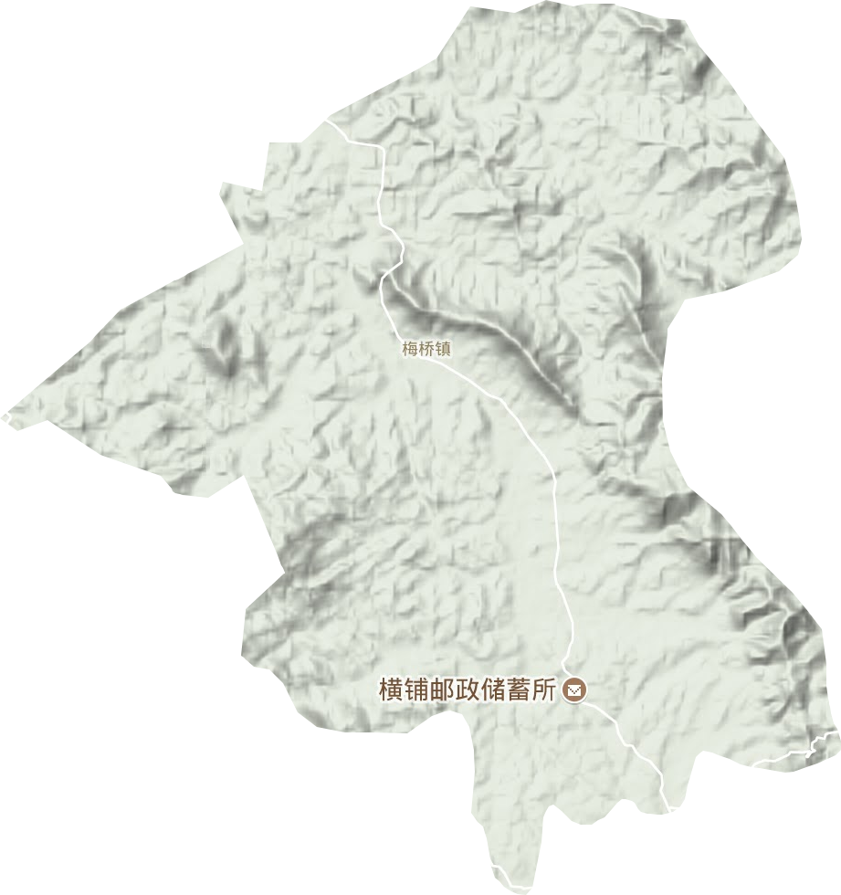 梅橋鎮地形圖