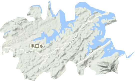 毛田鎮地形圖