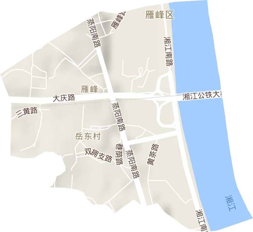 雁峰街道地形圖