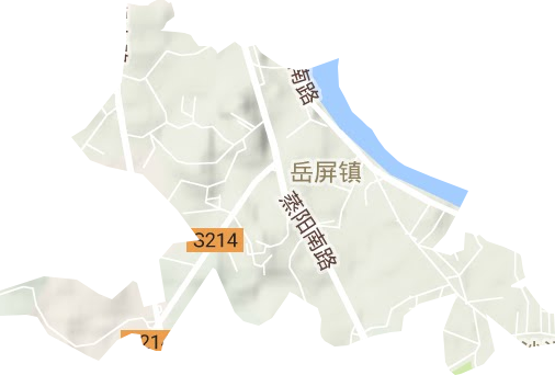 黃茶嶺街道地形圖