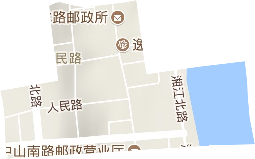 人民路街道地形圖