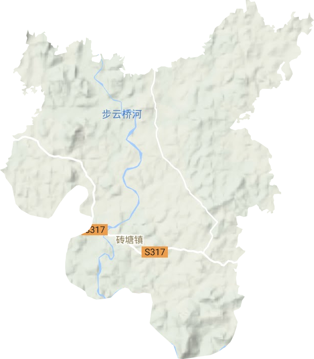 磚塘鎮地形圖