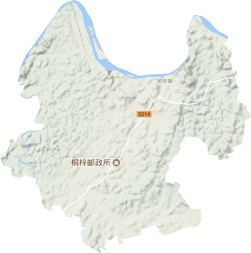 柏坊鎮(zhèn)地形圖