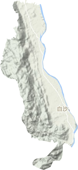 白沙鎮(zhèn)地形圖