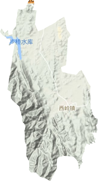 西嶺鎮(zhèn)地形圖