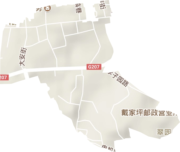 紅旗路街道地形圖