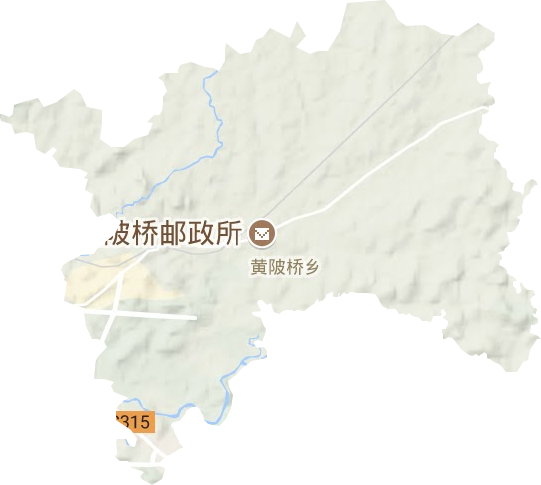 黃陂橋鄉地形圖