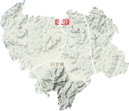 白倉鎮(zhèn)地形圖