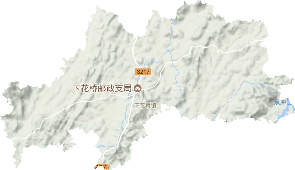 下花橋鎮地形圖
