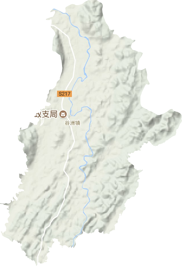 谷洲鎮地形圖