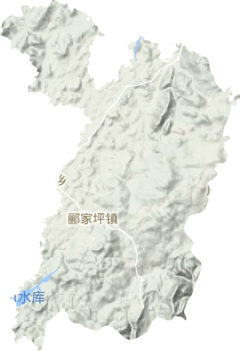 酈家坪鎮地形圖