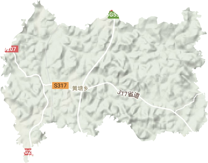 黃塘鄉地形圖