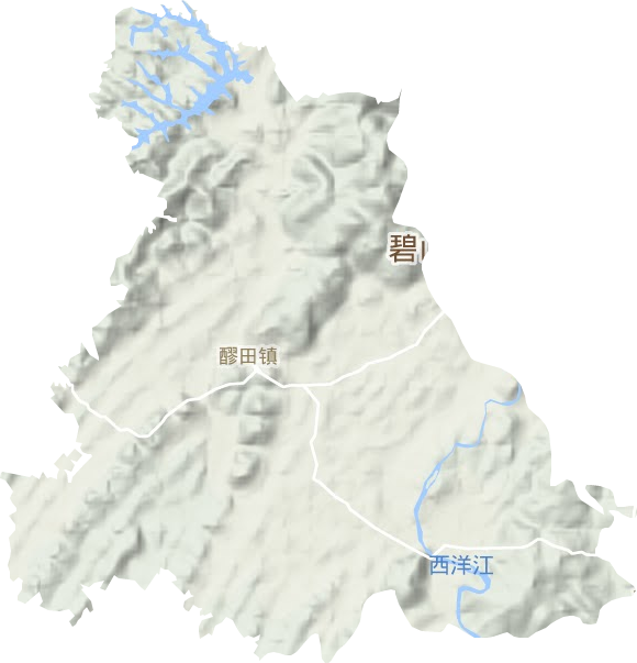 醪田鎮地形圖