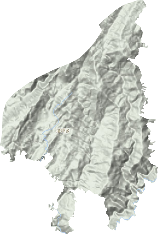渣坪鄉地形圖