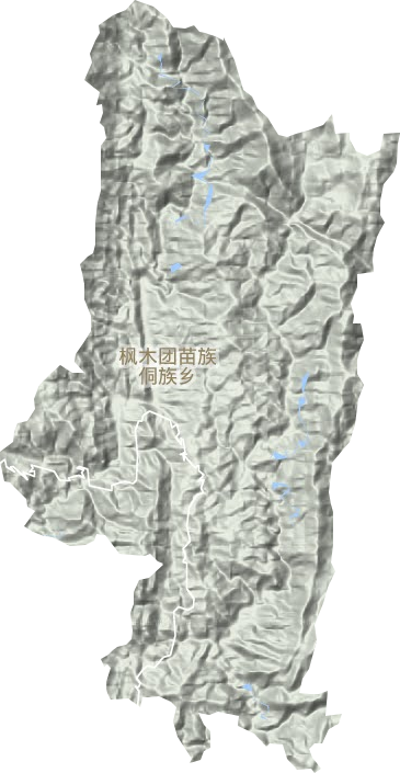 楓木團苗族侗族鄉地形圖