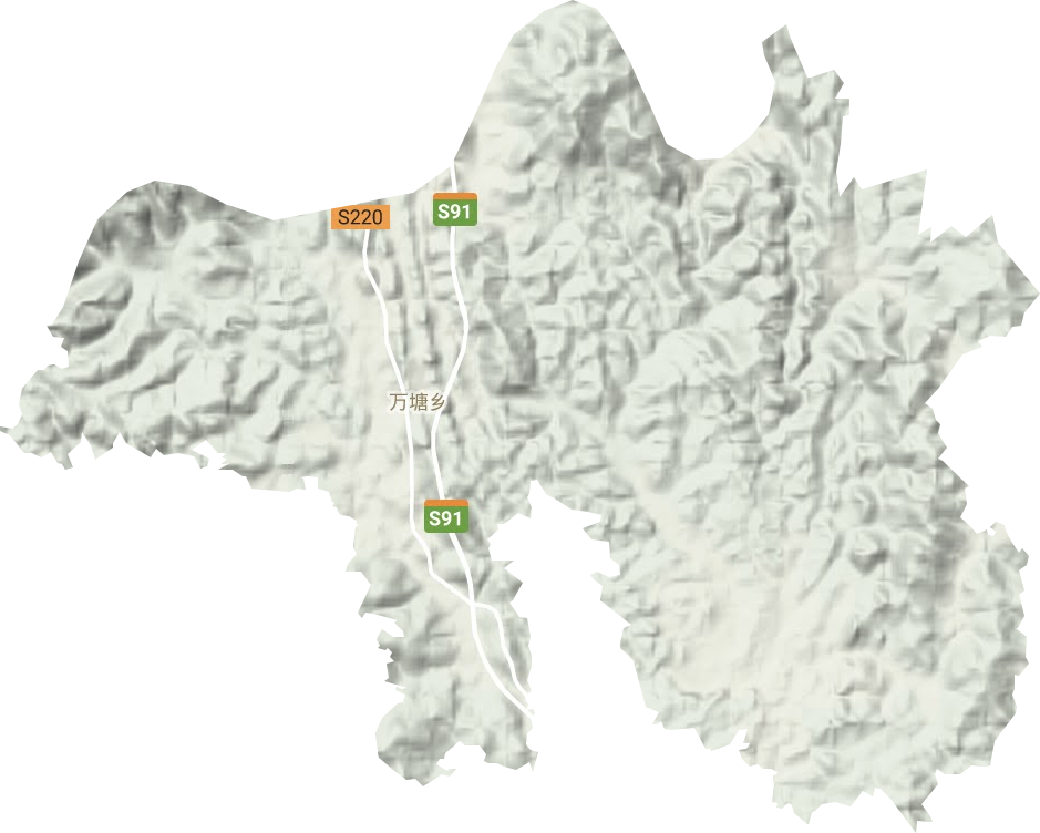 萬(wàn)塘鄉(xiāng)地形圖