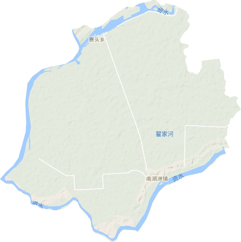 南湖洲鎮(zhèn)地形圖