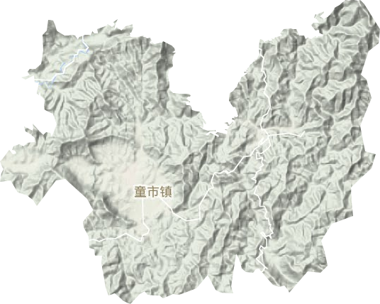 童市鎮地形圖